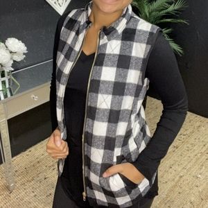 Plus Size Buffalo Plaid Vest